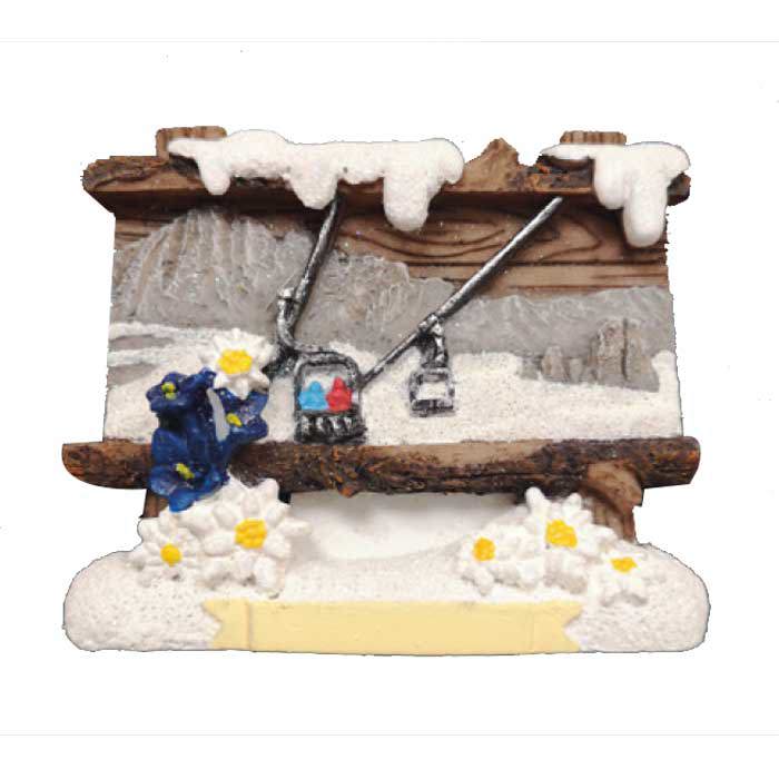 Magnet Pistenraupe Gondel mit Winterlandschaften