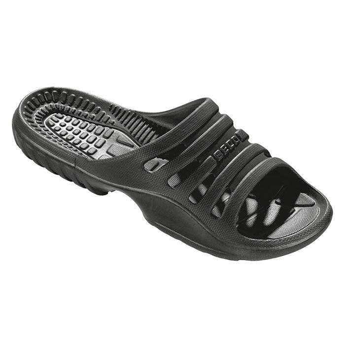 Badepantoletten, schwarz, 39