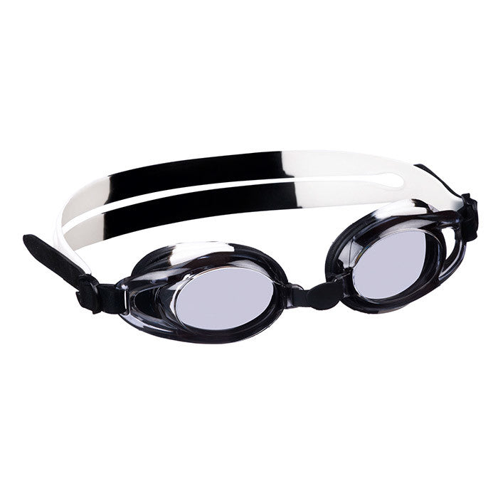 Schwimmbrille "Barcelona", schwarz/weiß