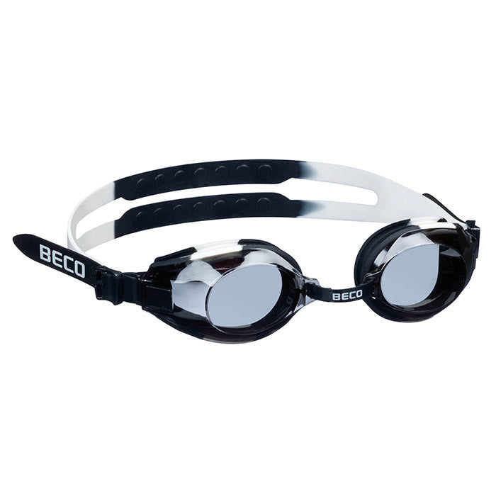 Profischwimmbrille, "Arica", schwarz/weiß
