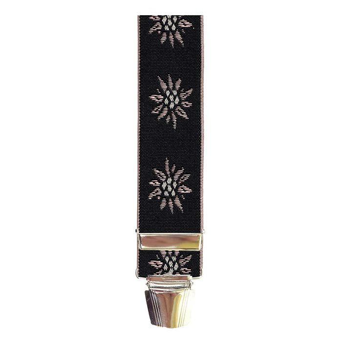 Hosenträger Edelweiß LUX Design (BT31E), schwarz, 120cm