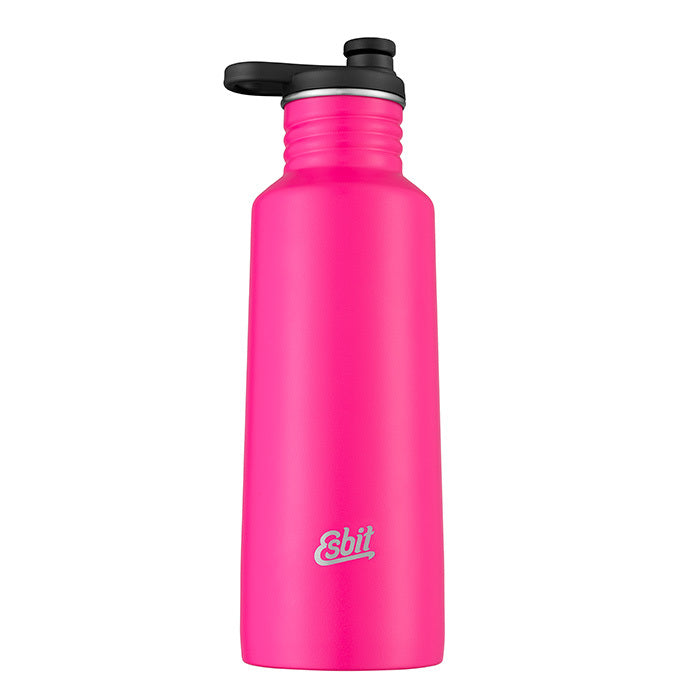 PICTOR Sporttrinkflasche, 750ML, Pinkie Pink, mit Extra Verschluss