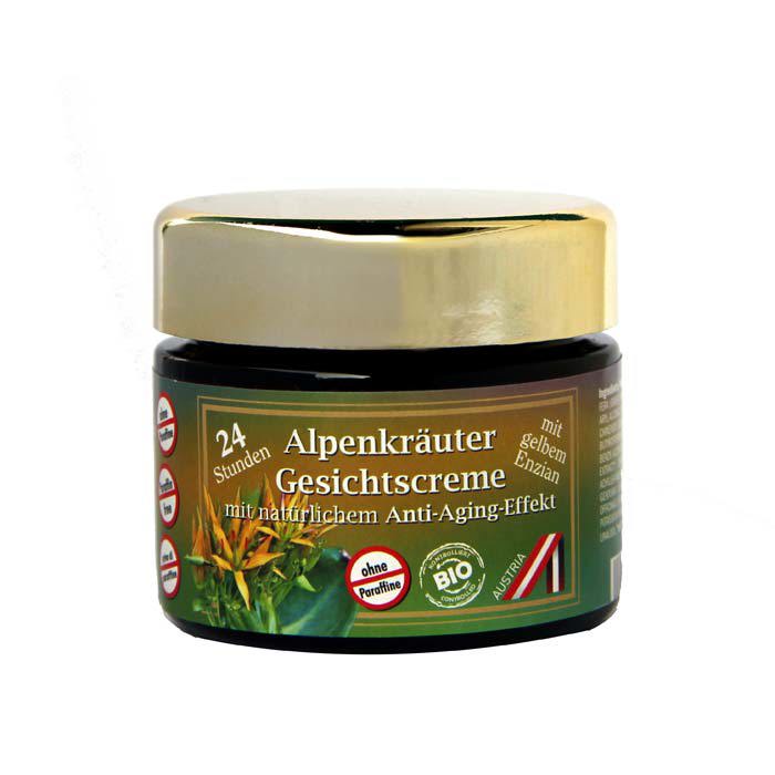 Alpenkräutergesichtscreme 50ml im Glas, paraffinfrei