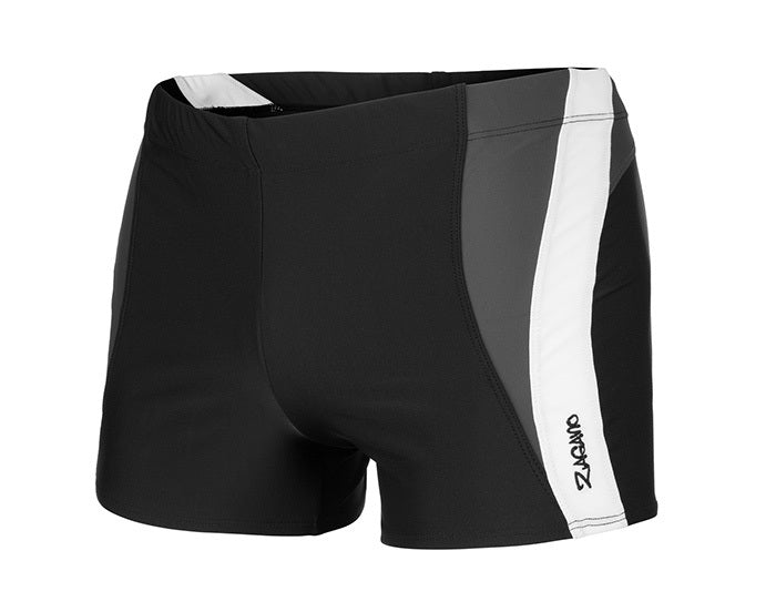 Badehose, schwarz/grau/weiß, XL