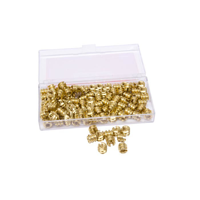 Eindreh-Messingeinsätze 11 mm, 100 Stk.