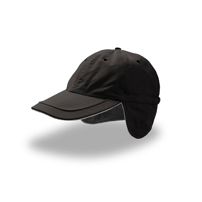 Kappe Techno Flap, schwarz