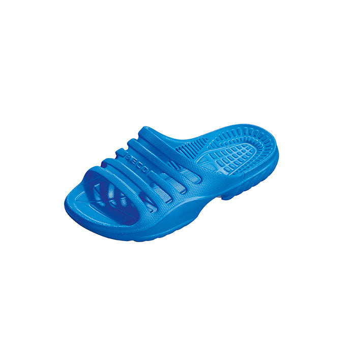 Badepantoletten, blau, 32