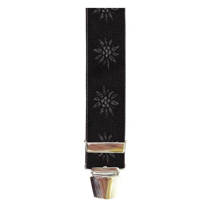 Hosenträger Edelweiß LUX Design (BT31E), grau, 120cm