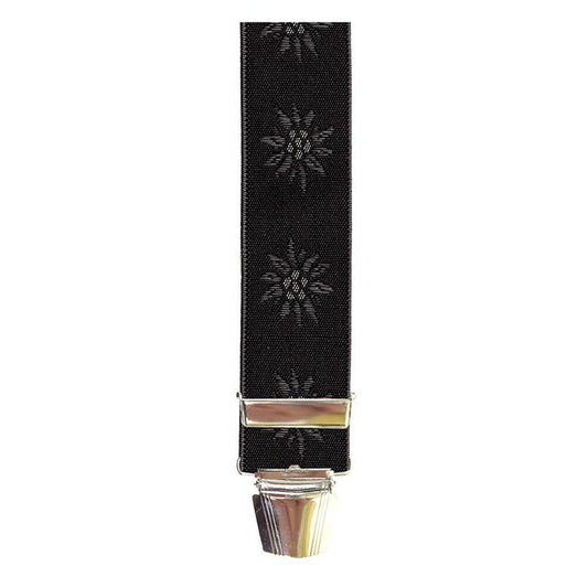 Hosenträger Edelweiß LUX Design (BT31E), grau, 120cm