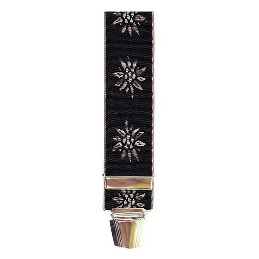 Hosenträger Edelweiß LUX Design (BT31E), schwarz, 120cm