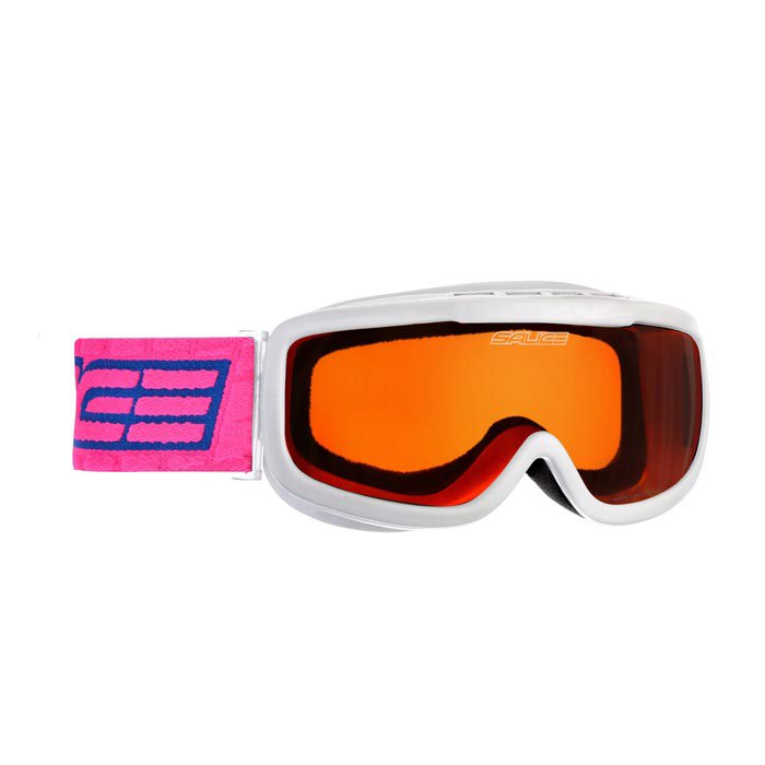 Skibrille 778A, white-orange