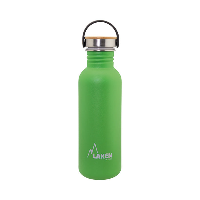 Basic Steel Bottle 750ml ,Bamboo S/S Cap - Green