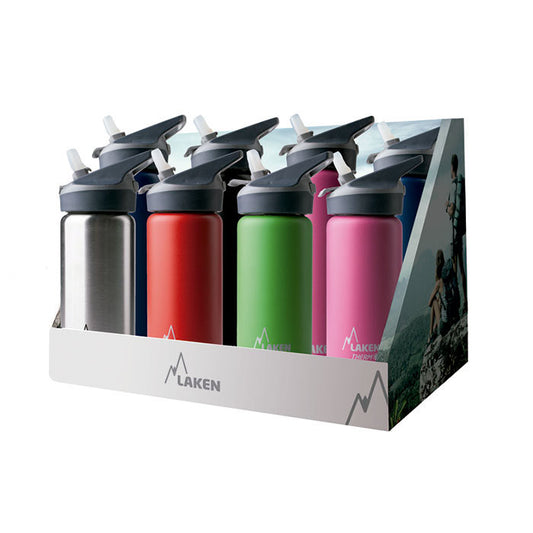 Display 8 st. steel thermo bottle TJ5 assorted