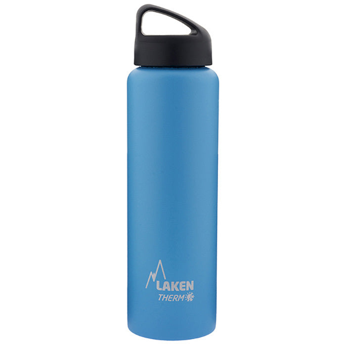 St. steel thermo bottle 18/8  - 1L  - Cyan