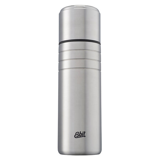 MAJORIS Edelstahl Isolierflasche mit doppelwandigem Edelstahl-Becher, 1L, Edelstahl
